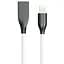 Кабель PowerPlant USB - Lightning, 1м, силикон, белый - миниатюра 1