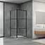 Душова кабіна Dusel DL198BP+DL196BP Black Matt Paint 900x900x1900, Чорний матовий, Універсальна, прозрачний, Чорний матовий, 90x90 - мініатюра 3