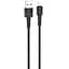 USB Cable Hoco U82 Cool Grace Lightning Black 1m - мініатюра 1
