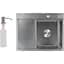 Мойка для кухни Lidz Handmade H6350L интегрированная крыло слева 3.0/1.0 мм Brushed Steel (LDH6350BRUL45588) - миниатюра 1