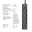Мережевий фільтр-подовжувач СolorWay 4 розетки/3USB (2USB-A + 1 TYPE-C) (24W) Black 2 м (CW- CHE432PDB) - мініатюра 11