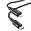 Кабель Hoco U106 Pisces Cable Type-C to Lightning 2,4A 1,2m Black - мініатюра 1