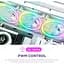 Вентилятор NZXT NZXT, F140RGB Duo - 140mm Dual-sided RGB Fan - Twin Pack (White) (RF-D14DF-W1) - мініатюра 9