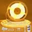Світлодіодна стрічка Cob LED Strip Light 10 м з таймером, затемнювані стрічкові світильники з радіочастотним пультом дистанційного - мініатюра 1