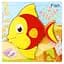 Дерев’яний пазл для дітей Рибка Fish 15×15 см розвиваюча іграшка дитячий пазл морський світ сортер для малюків - мініатюра 1