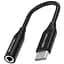 Переходник USB-C M to 3.5mm F 0.1m DAC black Vention (BIHBA) - миниатюра 1