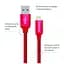 Дата кабель Кабель Colorway USB - Apple Lightning 2.1А 1м червоний ColorWay (CW-CBUL004-RD) - миниатюра 2