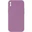 Чохол Silicone Case Square Full Camera Protective (AA) NOLOGO для Apple iPhone X / XS (5.8) Ліловий / Lilac Pride - мініатюра 1