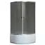 Душова кабіна з високим піддоном Mixxus Plain SCT01-90x90x195-GR Satin сіре тоноване скло 4 мм MI6895, Універсальна, тонований, хром матовий - мініатюра 4