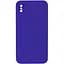 Чохол Silicone Case Square Full Camera Protective (AA) NOLOGO для Apple iPhone X / XS (5.8) Фіолетовий / Ultra Violet - мініатюра 1