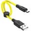 USB Cable Hoco X21 Plus Fluorescent MicroUSB Yellow 1m - мініатюра 2