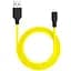 USB Cable Hoco X21 Plus Fluorescent Lightning Yellow 1m - мініатюра 3