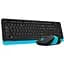 Комплект бездротовий (клавіатура+миша) A4Tech FG1010S Black/Blue - мініатюра 4