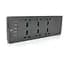 Мережевий фільтр ТВ-Т12, 6 розеток + 4 USB, 2 м, перетин 3х0,75мм, 3000W, Black, Box - мініатюра 1