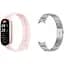 Фітнес-браслет Xiaomi Smart Band 9 Mystic Rose + металевий ремінець Type C Silver - мініатюра 1