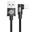 Кабель Baseus MVP Elbow Type Lightning USB 2 A 1 м Black CALMVP-01 - мініатюра 1