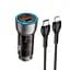 Адаптер автомобільний Hoco Type-C Lightning cable Sprinter dual port Car charger NZ8 |1USB/1Type-C, QC/PD, 43W/3A| - мініатюра 1