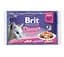 Набор влажных кормов для взрослых кошек Brit Premium Cat pouch Обеденная тарелка в желе, 340 г (4 уп. х 85 г) - миниатюра 1