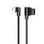 USB Cable Hoco U37 Long Roam MicroUSB (L Shape) Black 1.2m - мініатюра 1