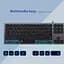 B.FRIENDIT Тонка провідна клавіатура USB - UK Layout Soft Touch та Silent Key, сумісна з Apple iMac, Macbook, Mac та PC - мініатюра 4