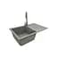 Кухонная мойка Adamant HORIZON серая 780x495x230 мм, с крылом 78 см - миниатюра 2