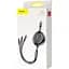 Кабель Baseus Golden Loop 3 in 1 Elastic Cable USB Type-C/Lightning/MicroUSB 3.5A 1.2m CAMLT-JH01 Black - миниатюра 4