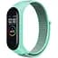 Ремінець на липучці для фітнес-браслету Universal Nylon Xiaomi Mi Band 7/6/5/4/3 Turquoise - мініатюра 1