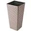 Горщик для квітів Form-Plastic Rattana слим квадро-40 77.7 л бежевий (3910-051) - мініатюра 1