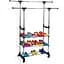 Вішалка для одягу Triple Stand Hanger подвійна телескопічна 3 полиці для взуття 160х80х38 см (Triple Stand Hanger_704) - мініатюра 3