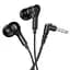 Проводные наушники Hoco M102 Ingenious universal earphones with microphone, 3.5mm, 1.2m, black - миниатюра 3