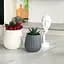 Ваза-кашпо МВМ My Home, 16,5 см, белая (DH-FLOWERS-25 M WHITE) - миниатюра 2