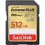 Карта пам'яті SanDisk 512GB SDXC class 10 UHS-I Extreme Plus (SDSDXWV-512G-GNCIN) - мініатюра 1