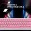 Клавиатура Canyon Keyboard OnType 10 Low Profile EN Wired Pink (CNS-HKB10P) - миниатюра 7