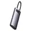 Док-станція адаптер хаб Baseus Metal Gleam Series 6-in-1 Multifunctional Type-C HUB Docking Station WKWG030013 Grey - мініатюра 3