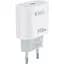 Мережевий зарядний пристрій Celebrat C-H4 Portable Type-C 20W Charger White + Lightning Cable - мініатюра 1