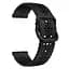 Браслет Flower для Samsung Galaxy Watch 6 Classic 43mm 6 Classic 47mm - чорний ширина кріплення 20мм силікон Watchbands (W14-3WB82444383) - мініатюра 2