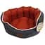 Лежанка AnimAll Rolyal Classic S GRAY - RED для собак та котів сіро-червона 48×42×20 см - мініатюра 1