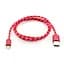 Дата кабель USB 2.0 AM to Lightning 2color nylon 1m red Vinga (VCPDCLNB31R) - мініатюра 2