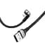 Кабель Baseus Green U Shape Cable USB to Lightning 2.4A 1m CALUX-A01 Black - мініатюра 1