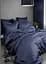 Комплект турецької постільної білизни TURComFor сімейний 160x220 Premium dark blue страйп сатин TC303375761 - мініатюра 1