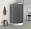 Душова кабіна з низьким піддоном Mixxus Plain SCT02-90x90x195-GR Satin сіре тоноване скло 4мм MI6898, Універсальна, тонований, хром матовий - мініатюра 5