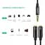 Аудио кабель-адаптер Ugreen AV141 3.5 мм Male на 2 Female Audio Cable ABC Case черный (30620) - миниатюра 2