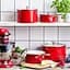 Кастрюля KitchenAid Steel Core с крышкой 24 см 6 л красная (CC003270-001) - миниатюра 5