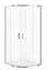 Душова кабіна Cersanit Zip напівкругла 800x800x190 S154-001, прозорий, чорний - мініатюра 1