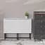 Стол раскладной Морис Ferrum-decor 750x1000x600 Черный металл ДСП Белое 16 мм (FRD-104669) - миниатюра 10