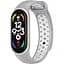 Силіконовий ремінець Sport Xiaomi Mi Band 7/6/5 Grey/White - мініатюра 1