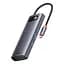 Док-станція адаптер хаб Baseus Metal Gleam Series 6-in-1 Multifunctional Type-C HUB Docking Station WKWG030013 Grey - мініатюра 2