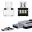 Перехідник USB 2.0 (F) - microUSB (M), чорний, Lapara, компактний - мініатюра 1