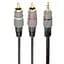 Кабель мультимедійний Jack 3.5mm to 2хRCA 2.5m Cablexpert (CCA-352-2.5M) - мініатюра 1