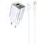 СЗУ Hoco N46 Glorious PD20W+QC3.0 (1USB-A/1C) + кабель Type-C to Lightning - миниатюра 1